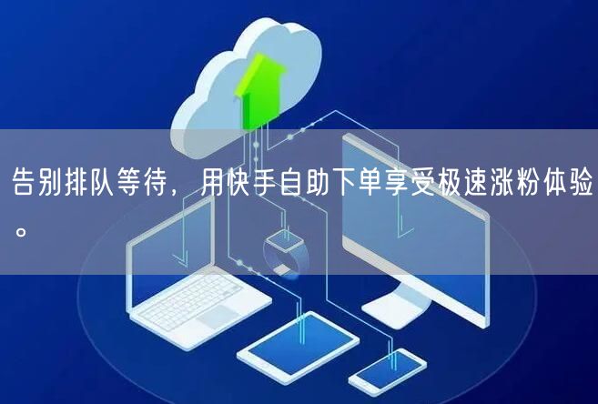 告别排队等待，用快手自助下单享受极速涨粉体验。