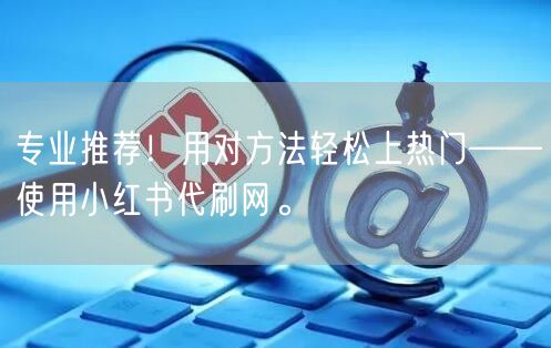 专业推荐！用对方法轻松上热门——使用小红书代刷网。