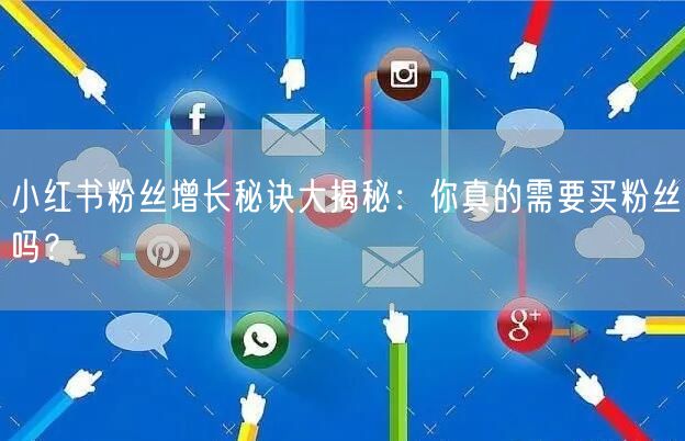 小红书粉丝增长秘诀大揭秘：你真的需要买粉丝吗？