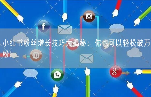 小红书粉丝增长技巧大揭秘：你也可以轻松破万粉！