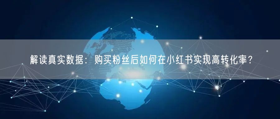 解读真实数据：购买粉丝后如何在小红书实现高转化率？