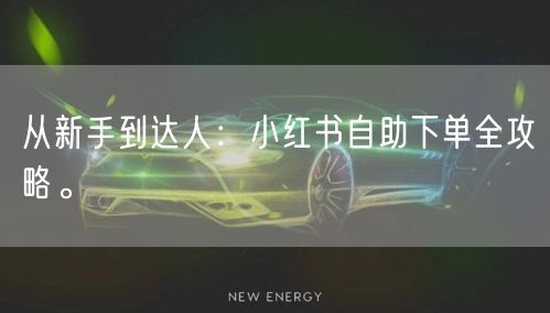从新手到达人：小红书自助下单全攻略。