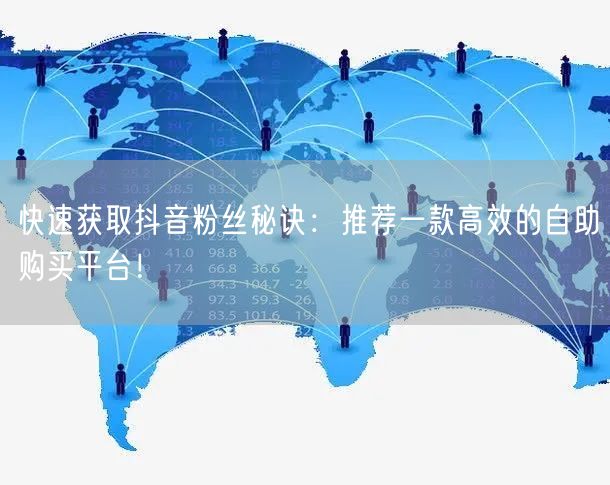 快速获取抖音粉丝秘诀：推荐一款高效的自助购买平台！