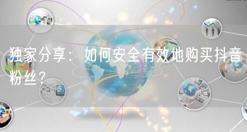 独家分享：如何安全有效地购买抖音粉丝？