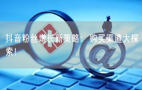 抖音粉丝增长新策略：购买渠道大探索！