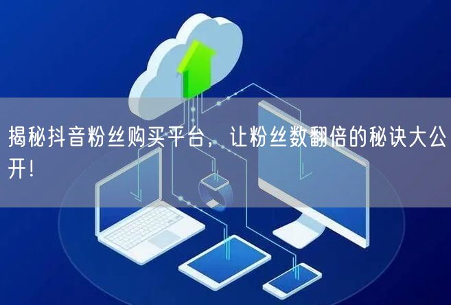 揭秘抖音粉丝购买平台，让粉丝数翻倍的秘诀大公开！