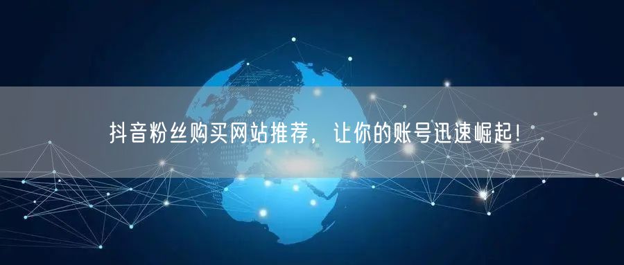 抖音粉丝购买网站推荐，让你的账号迅速崛起！