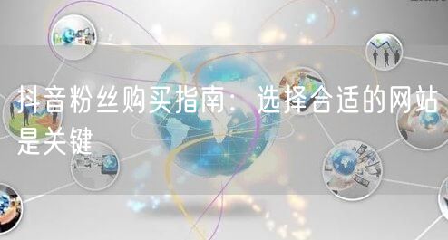 抖音粉丝购买指南：选择合适的网站是关键