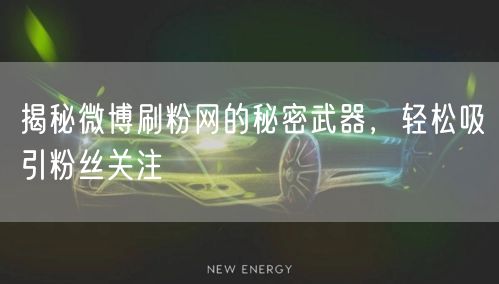 揭秘微博刷粉网的秘密武器，轻松吸引粉丝关注