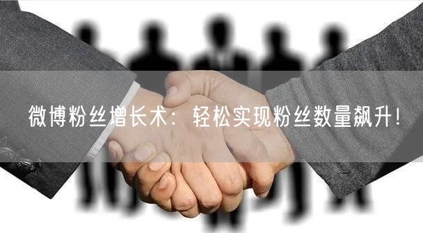 微博粉丝增长术：轻松实现粉丝数量飙升！