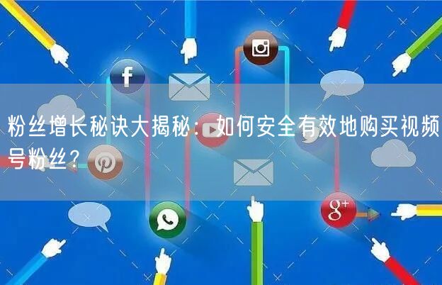 粉丝增长秘诀大揭秘：如何安全有效地购买视频号粉丝？