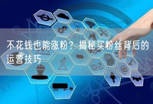 不花钱也能涨粉？揭秘买粉丝背后的运营技巧