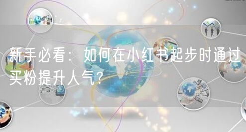 新手必看：如何在小红书起步时通过买粉提升人气？