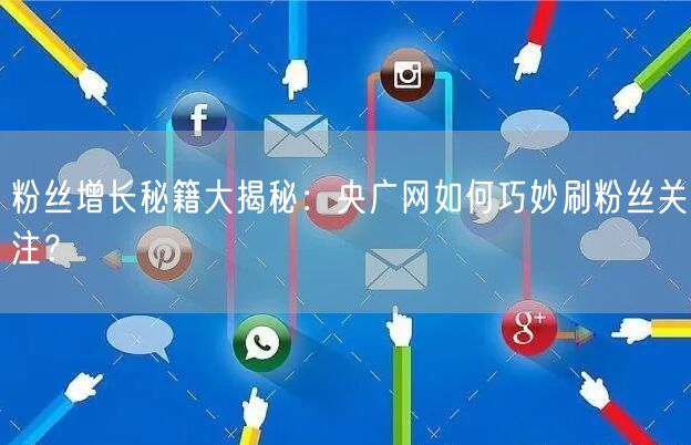 粉丝增长秘籍大揭秘：央广网如何巧妙刷粉丝关注？