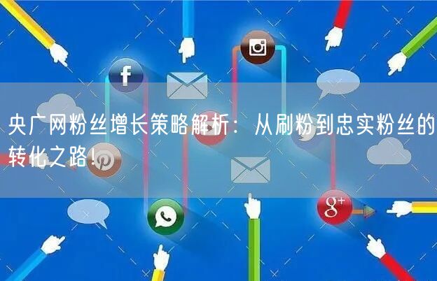 央广网粉丝增长策略解析：从刷粉到忠实粉丝的转化之路！