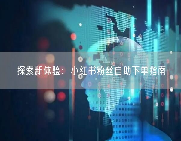 探索新体验：小红书粉丝自助下单指南