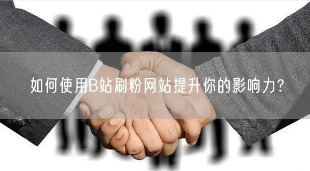如何使用B站刷粉网站提升你的影响力？