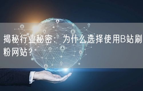 揭秘行业秘密：为什么选择使用B站刷粉网站？