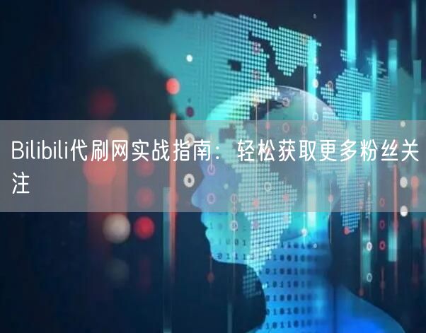 Bilibili代刷网实战指南：轻松获取更多粉丝关注