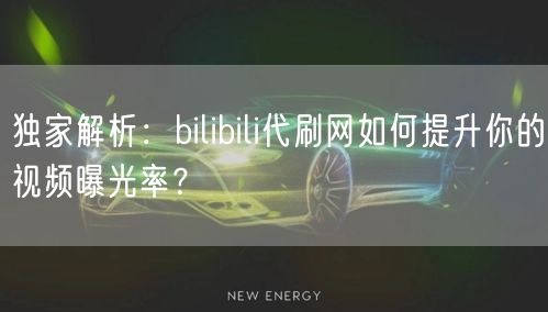 独家解析：bilibili代刷网如何提升你的视频曝光率？