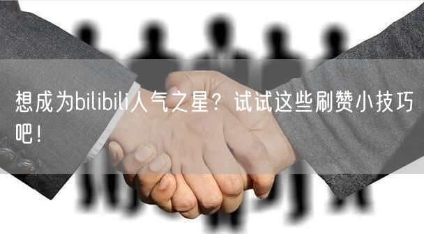 想成为bilibili人气之星？试试这些刷赞小技巧吧！