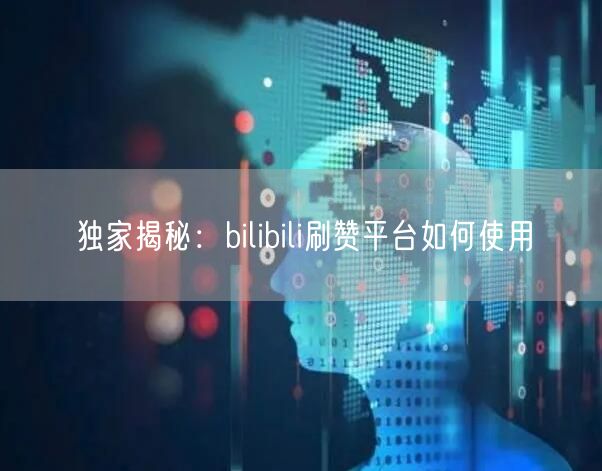 独家揭秘：bilibili刷赞平台如何使用