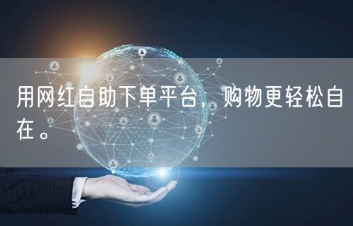 用网红自助下单平台，购物更轻松自在。