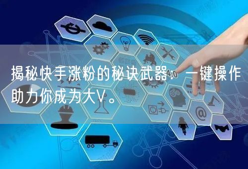 揭秘快手涨粉的秘诀武器：一键操作助力你成为大V。