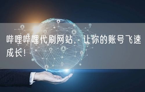 哔哩哔哩代刷网站，让你的账号飞速成长！