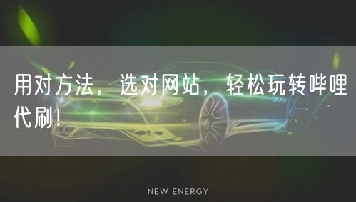 用对方法，选对网站，轻松玩转哔哩代刷！