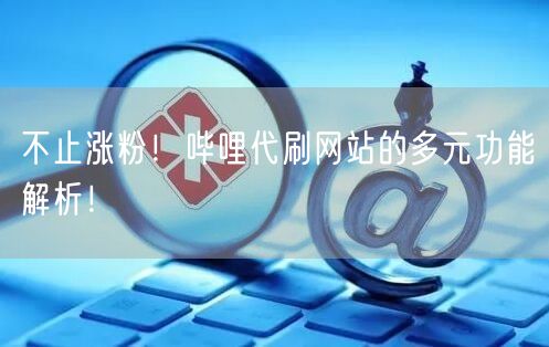 不止涨粉！哔哩代刷网站的多元功能解析！