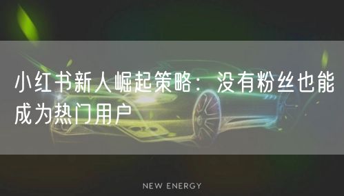 小红书新人崛起策略：没有粉丝也能成为热门用户