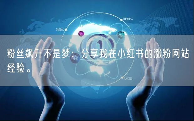 粉丝飙升不是梦：分享我在小红书的涨粉网站经验。