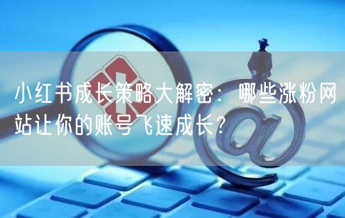 小红书成长策略大解密：哪些涨粉网站让你的账号飞速成长？