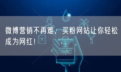 微博营销不再难，买粉网站让你轻松成为网红！