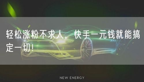 轻松涨粉不求人，快手一元钱就能搞定一切！