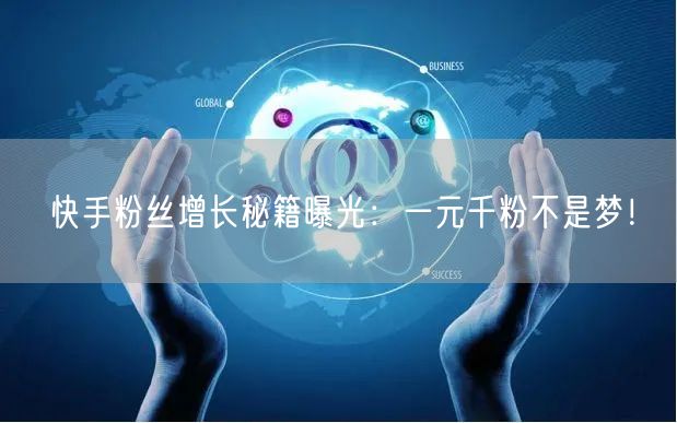 快手粉丝增长秘籍曝光：一元千粉不是梦！