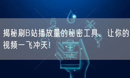 揭秘刷B站播放量的秘密工具，让你的视频一飞冲天！