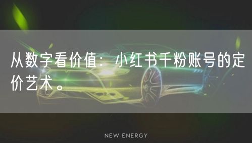 从数字看价值：小红书千粉账号的定价艺术。