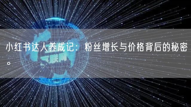 小红书达人养成记：粉丝增长与价格背后的秘密。