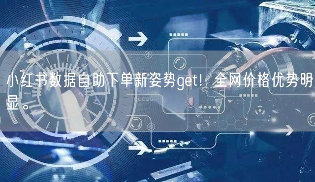 小红书数据自助下单新姿势get！全网价格优势明显。