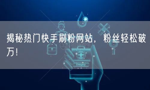 揭秘热门快手刷粉网站,粉丝轻松破万!