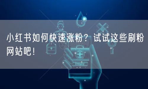 小红书如何快速涨粉？试试这些刷粉网站吧！