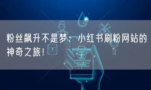 粉丝飙升不是梦：小红书刷粉网站的神奇之旅！